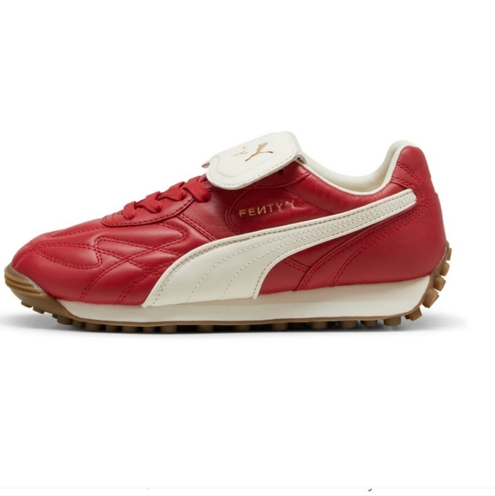 Puma x Fenty Avanti L Womens Size 9 Shoes Club Red Gum Leather Sneakers NEW